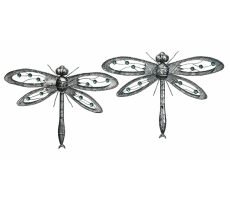 Deko-Libelle aus Metall S/2 Deko-Libelle aus Metall S/2