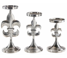 Kerzenhalter LILY Metall silber S/3 Kerzenhalter LILY Metall silber S/3