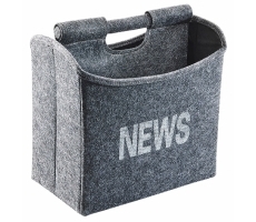Zeitungsständer faltbar Filz grau Zeitungsständer faltbar Filz grau