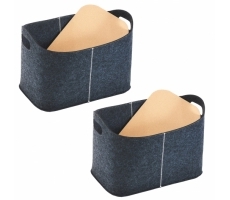 Filzkorb Gr. S dunkelgrau 2er Set Filzkorb Gr. S dunkelgrau 2er Set
