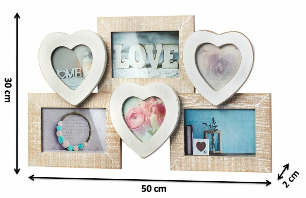 Bilderrahmen Collage Heart 6 Bilder Produkte Locker B2b Shop